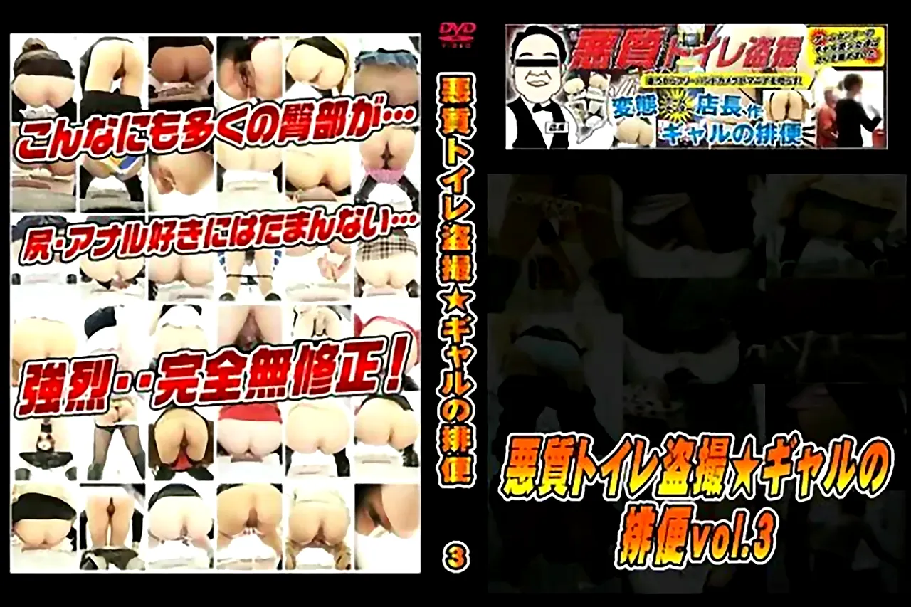 悪質トイレ盗撮★ギャルの排便 vol.3 - 無料エロ動画付き（サンプル動画）