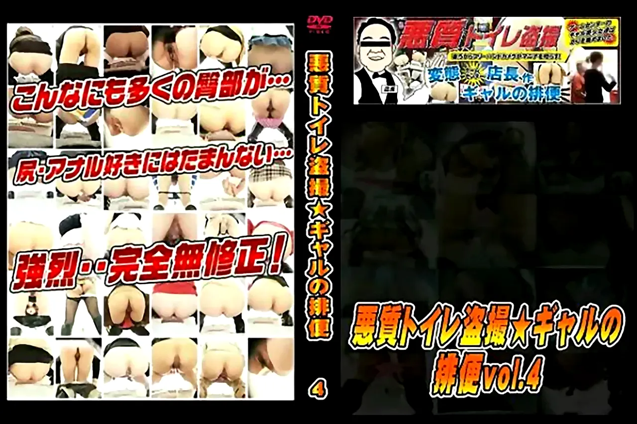 悪質トイレ盗撮★ギャルの排便 vol.4 - 無料エロ動画付き（サンプル動画）