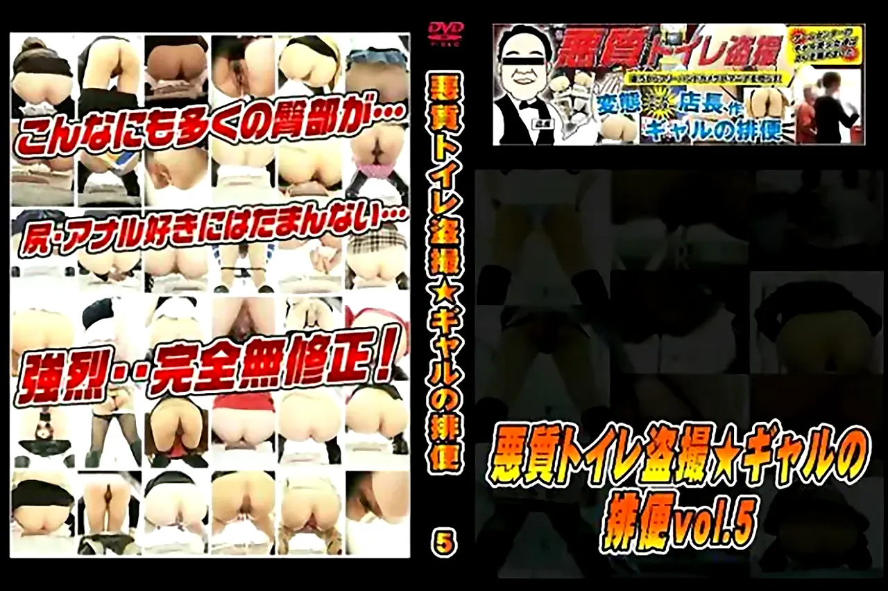 悪質トイレ盗撮★ギャルの排便 vol.5 - 無料エロ動画付き（サンプル動画）