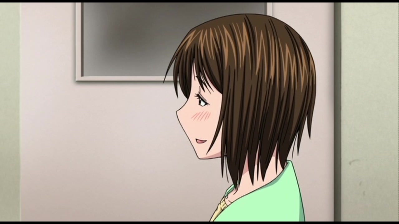 Her expression was one of eager submission