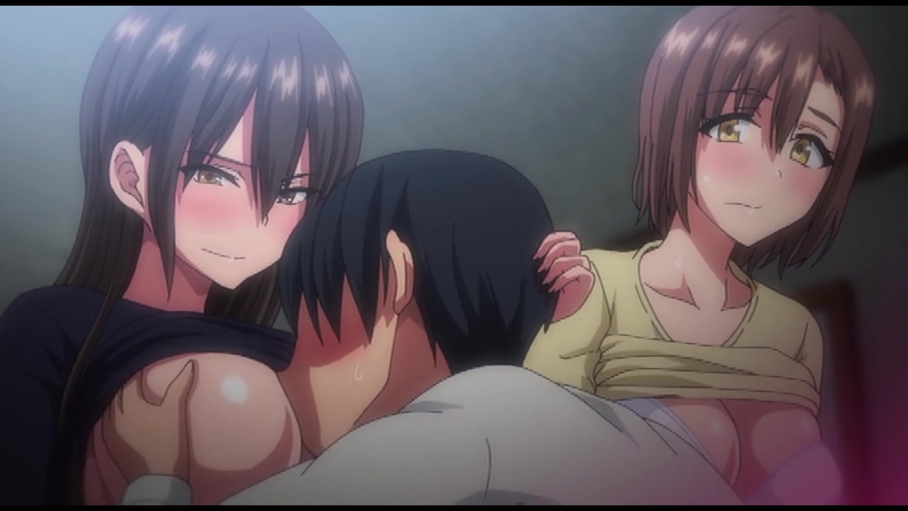 OVA巨乳が2人いないと勃起しない夫のために友達を連れてきた妻＃1セル版 サンプル画像