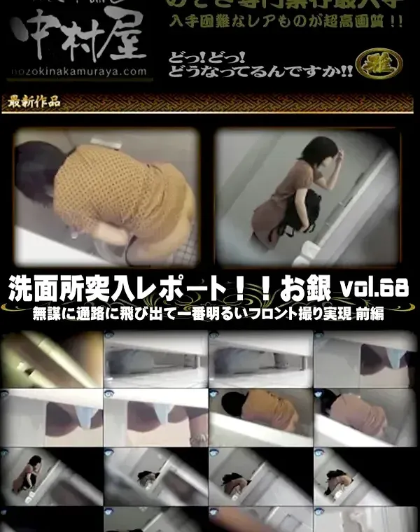 お銀さんの 洗面所突入レポート お銀 Vol.68 無謀に通路に飛び出て一番明るいフロント撮り実現ダウンロード