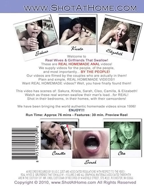 Real Wives & Girlfriends That Swallow 2 サンプル画像