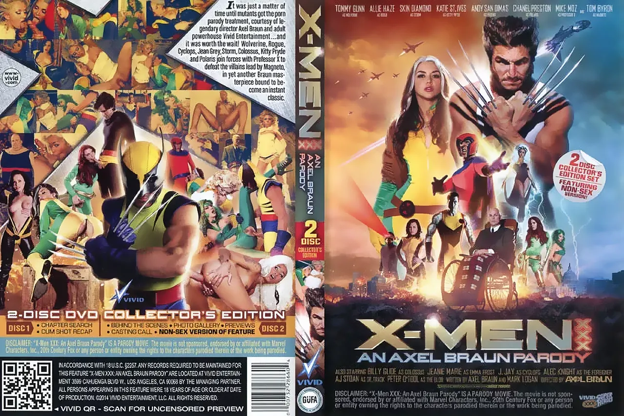 X-メンXXX：アンアクセルブラウンパロディー（2 DVDセット）